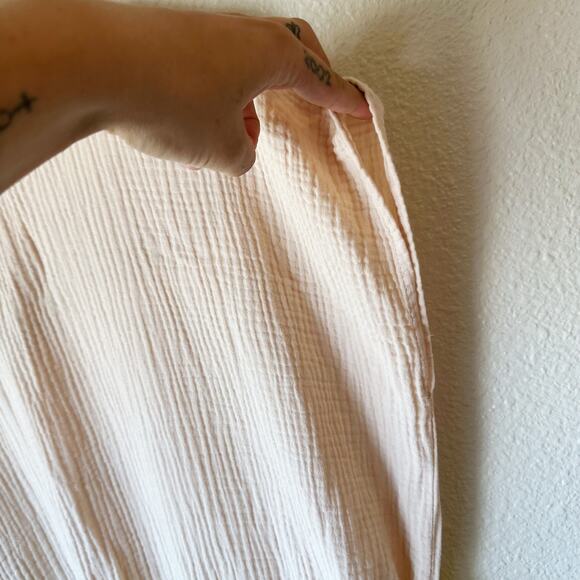 Cecilia Sorensen Dress Gauze Cream White Neon Yellow Green sz S - Picture 3 of 10